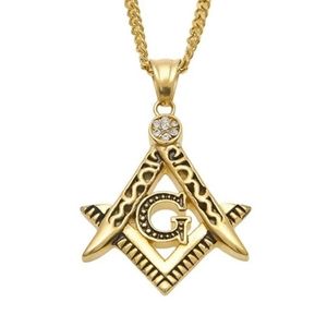 Freemason Gold Necklace Masonic Chain Diamond